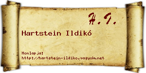 Hartstein Ildikó névjegykártya